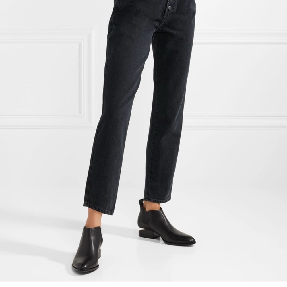 Alexander Wang Kori Ankle Boot with Cut Out Rose Gold Heel